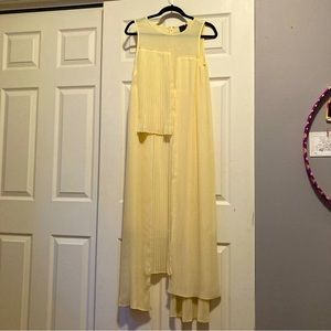 Size 6 Asymmetrical Yellow Pleated ASOS Dress